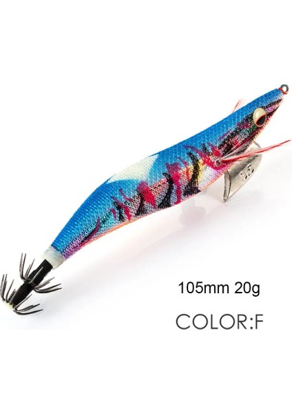 No.27 Tarzı 19G Jigs Aydınlık Gerçekçi Olta Takımı Kalamar Kanca Ahtapot Yemi Ahşap Karides Lures (Yurt Dışından)