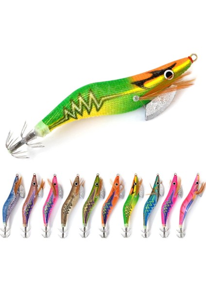 No.3 Tarzı 135MM 20G Ses Aydınlık Ahşap Karides Kalamar Kanca Yumuşak Ayak Pseudoprawn Simülasyon Karides Halka Boncuk ile Mürekkepbalığı Yem Olta Takımı (Yurt Dışından)