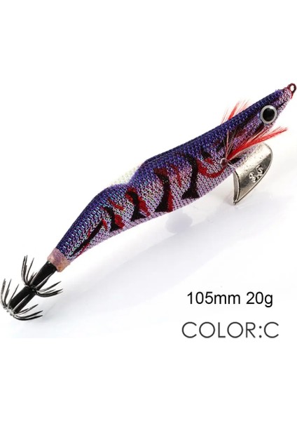 10.5cm 20G C Stili 13CM 42G Ahtapot Yemi Wobblers Batan Balıkçılık Cazibesi Parladı Ahşap Karides Lures Kalamar Kanca Deniz Gerçekçi Jigler Yapay Mücadele (Yurt Dışından)