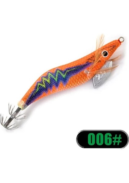 No.6 Tarzı 103MM 12G Ses Aydınlık Ahşap Karides Kalamar Kanca Yumuşak Ayak Pseudoprawn Simülasyon Karides Halka Boncuk ile Mürekkepbalığı Yem Olta Takımı (Yurt Dışından)