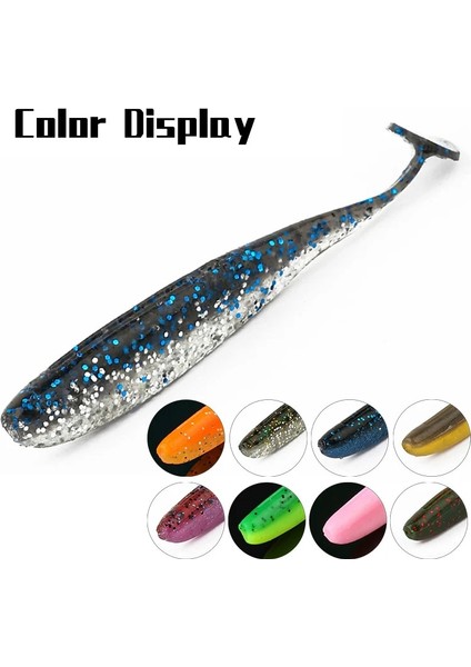 ZZY027 Stili 30 Adet 50MM 1g Ardae Balıkçılık Cazibesi G T-Tail Wobblers Silikon Rahat Köpekbalığı Yapay Çift Renkli Yemler Bas Levrek Leurre Çorbası (Yurt Dışından)