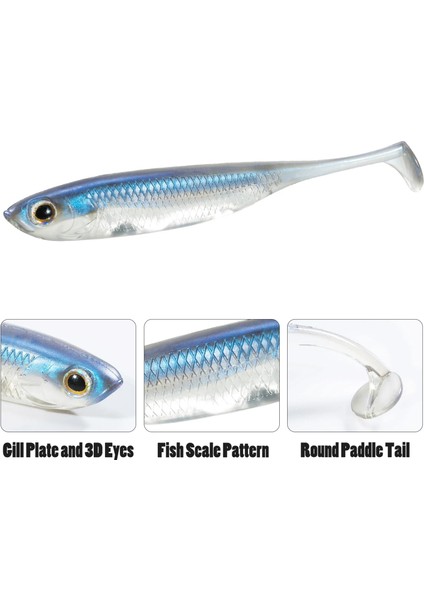 Mor Tarzı 80MM-6 Adet Dr.f Balıkçılık Yumuşak Plastik Lures Kürek Kuyruk Silikon Yem Solucan Tuzlu Su Balıkçılık Aksesuarları Bas Alabalık Swimbaits (Yurt Dışından) indirimleri