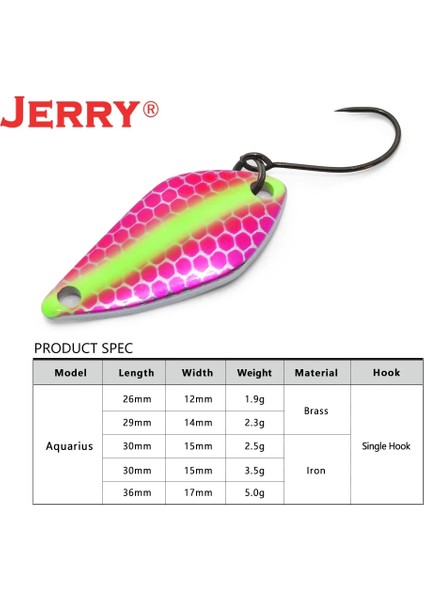 Sarı Kafa Stili 1.9g Pirinç Jerry Kova Alabalık Küçük Mikro Balıkçılık Kaşık Lures 2.5g 3.5g 5g Er Yem Uv Glitter Tatlı Su Kış Olta Takımı (Yurt Dışından) modelleri