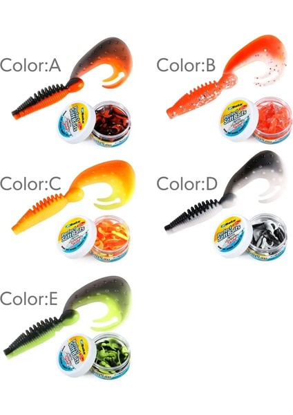 Renkc Stili Balık Kokusu Solucanlar Yumuşak Yem Kavanozu Uzun Kuyruk Balıkçılık Yemleri G Wobblers Sazan Balıkçılığı Yumuşak Yemler Silikon Yapay Swimbait (Yurt Dışından)