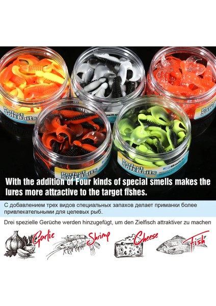 Renkc Stili Balık Kokusu Solucanlar Yumuşak Yem Kavanozu Uzun Kuyruk Balıkçılık Yemleri G Wobblers Sazan Balıkçılığı Yumuşak Yemler Silikon Yapay Swimbait (Yurt Dışından)