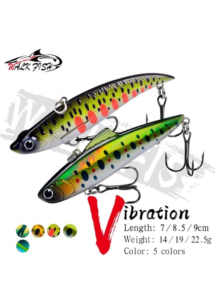 Tlg Shop F-23G Stili Yazın Yürüyüş Fısh 14G 19G 22.5g Batan Balıkçılık Cazibesi Dudaksız Crankbaits Sert Yapay Vıb Titreşim Yemi Tüm Derinlik Kış Buz Balıkçılığı (Yurt Dışından)