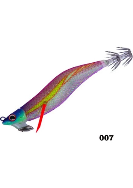 No.7 Tarzı 19G Jigs Aydınlık Gerçekçi Olta Takımı Kalamar Kanca Ahtapot Yemi Ahşap Karides Lures (Yurt Dışından)