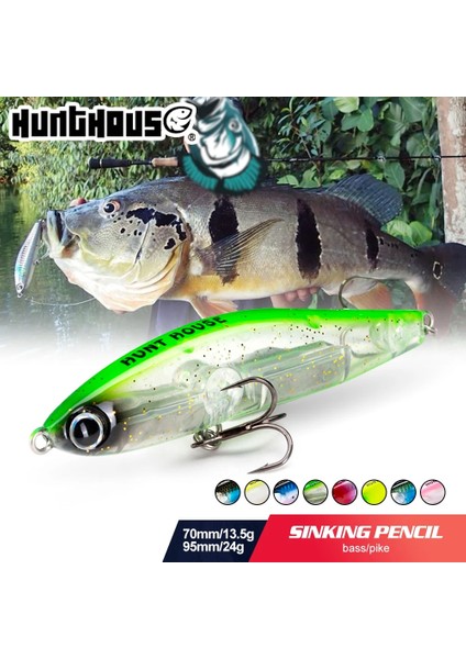 No.7 Tarzı 95MM 24G Hunthouse Batan Kalem Balıkçılık Cazibesi Gg Bal Tuzağı Trolling Wobblers Sert Yem Bas Alabalık Için Tuzlu Su (Yurt Dışından) fiyatları