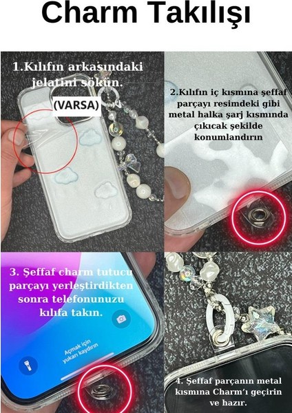 Sedef Boncuklu Telefon Bilek Askısı