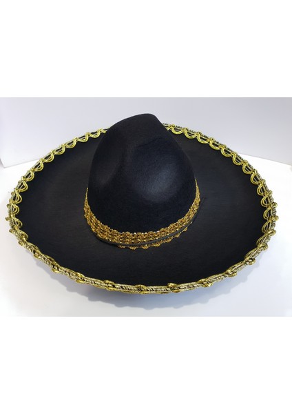 Altın Renk Şeritli Meksika Mariachi Latin Şapkası 55 Cm Çocuk (Lisinya) indirimleri