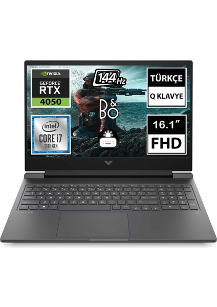 Victus 16-R0029NT 7P6C1EA05 I7-13700H 64GB 1tbssd RTX4050 16.1" Fullhd Freedos Taşınabilir Bilgisayar