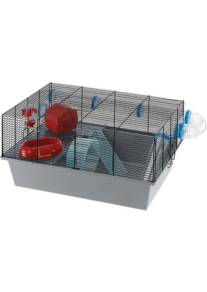 Milos Siyah Demirli Hamster Kafesi L