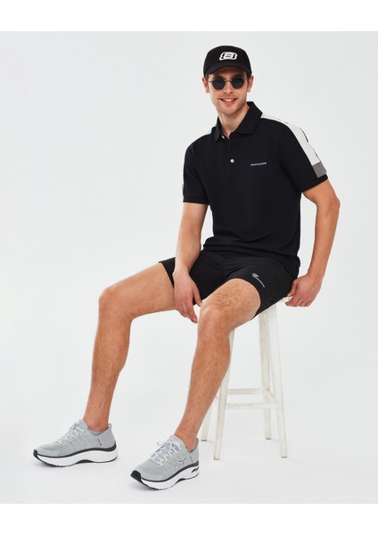 Polo Shirt M Short Sleeve Erkek Siyah Tshirt S221047-001 fırsatları