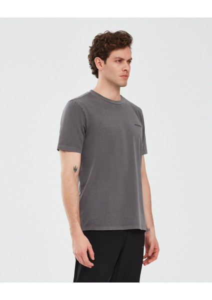 Organic Coll. M Short Sleeve T-Shirt Erkek Antrasit Tshirt S241166-003 fiyatları