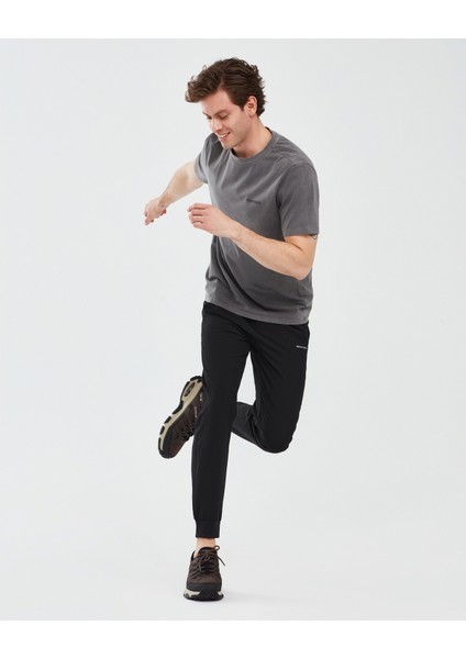 Organic Coll. M Short Sleeve T-Shirt Erkek Antrasit Tshirt S241166-003 fırsatları