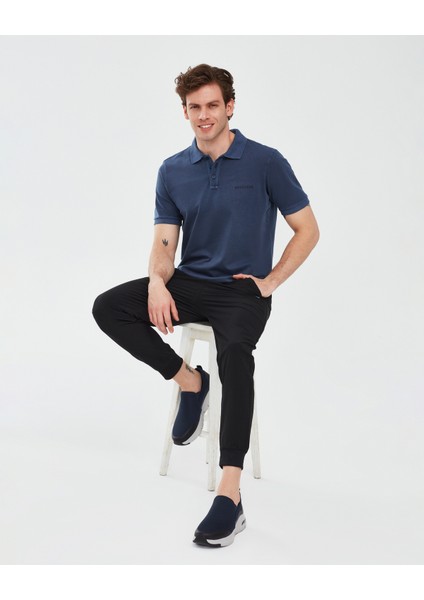 Organic Coll. M Short Sleeve Polo Shirt Erkek Lacivert Polo Yaka Tshirt S241165-410 fırsatları