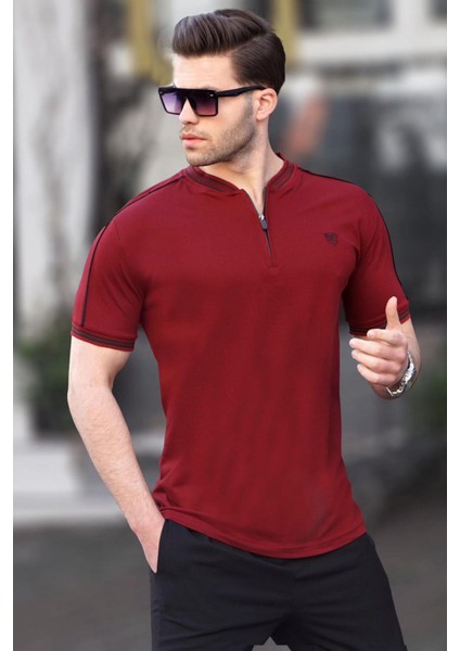 Bordo Polo Yaka Erkek Tişört 9281