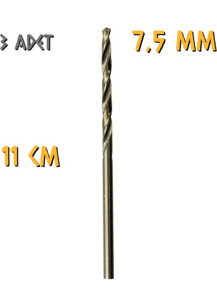 Tyson Metal Ahşap Delici Hss Matkap Ucu 7.5 Mm. - 3 Adet