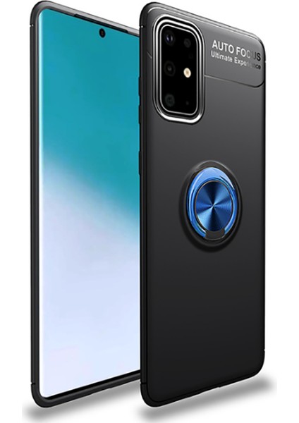Samsung Galaxy A31 Kılıf Ravel Silikon Yüzüklü Mıknatıslı Mavi
