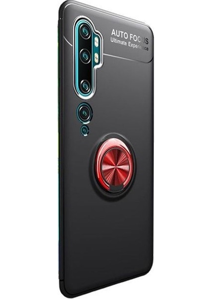 Xiaomi Mi Note 10 Pro Kılıf Ravel Silikon Yüzüklü Mıknatıslı Bordo