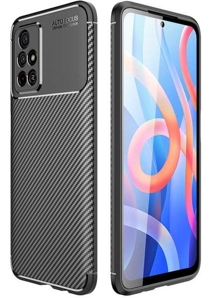 Xiaomi Redmi Note 11 5g Kılıf Negro Karbon Kamera Korumalı Silikon Lüx Siyah
