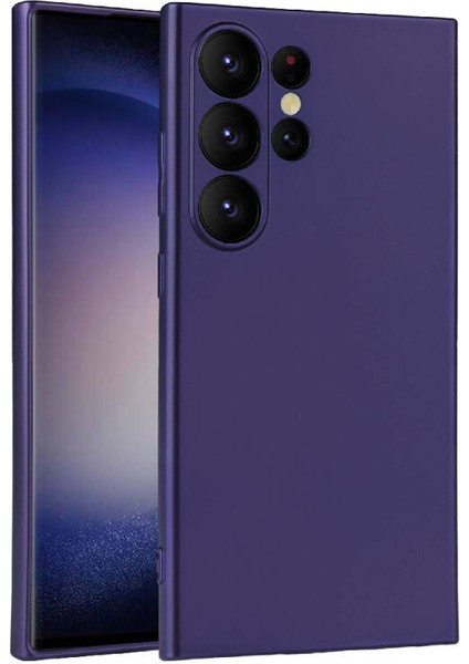 Samsung Galaxy S24 Ultra Kılıf Lüx Renkli Premier Kamera Korumalı Mat Silikon Lacivert