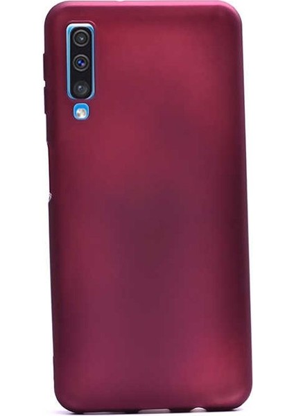 Samsung Galaxy A50S Kılıf Premier Silikon Esnek Arka Koruma Mürdüm