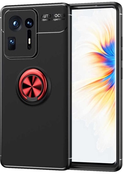 Xiaomi Mi Mix 4 Kılıf Ravel Silikon Yüzüklü Mıknatıslı Lüx Koruma Bordo