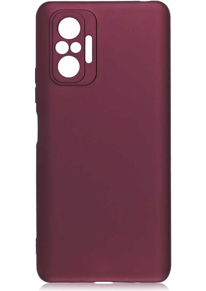 Xiaomi Redmi Note 10 Pro Kılıf Mat Soft Kamera Koruma Premier Silikon Mürdüm