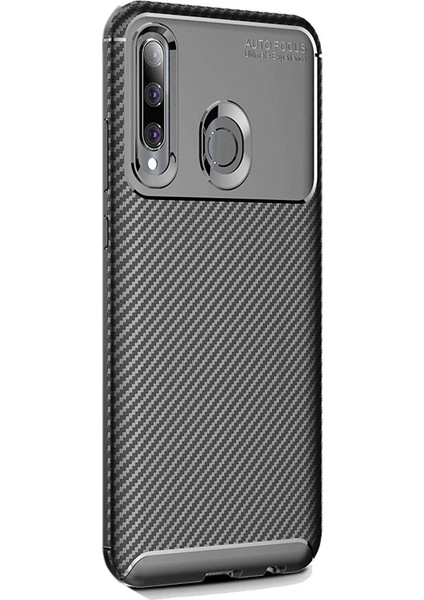 Huawei Honor 20 Lite Kılıf Negro Karbon Dizayn Silikon Siyah