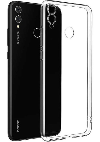 Huawei Honor 8c Kılıf Süper Silikon Yumuşak Arka Koruma Şeffaf