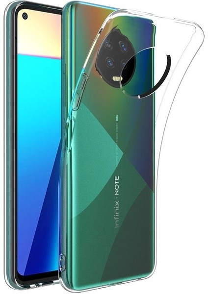 Infinix Note 7 Kılıf Süper Silikon Şeffaf Koruma Renksiz