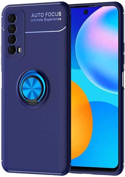 Huawei P Smart 2021 Kılıf Ravel Silikon Yüzüklü Mıknatıslı Lacivert