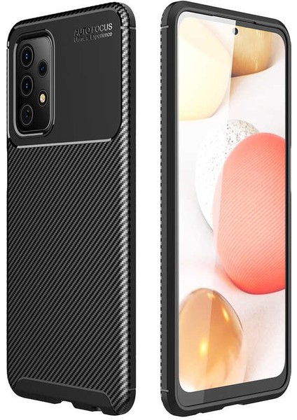 Samsung Galaxy A52S 5g Kılıf Negro Karbon Görünüm Dizayn Silikon Siyah