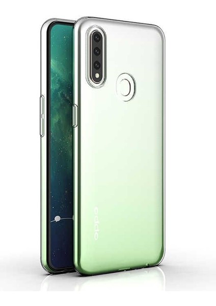 Oppo A31 Kılıf Süper Silikon Yumuşak Arka Koruma Şeffaf