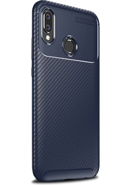 Samsung Galaxy A30 Kılıf Negro Karbon Dizayn Silikon Lacivert