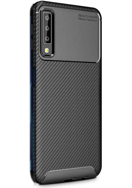 Samsung Galaxy A70 Kılıf Negro Karbon Dizayn Silikon Siyah