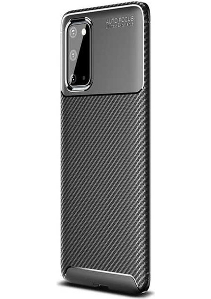 Samsung Galaxy S20 Kılıf Negro Karbon Dizayn Silikon Siyah