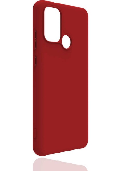 Infinix Hot 10 Kılıf Korumalı Premier Mat Silikon Kırmızı