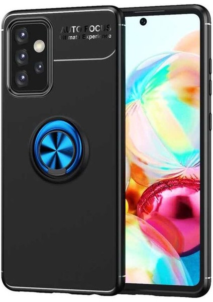 Samsung Galaxy A52S 5g Kılıf Ravel Silikon Yüzüklü Mıknatıslı Lüx Koruma Mavi