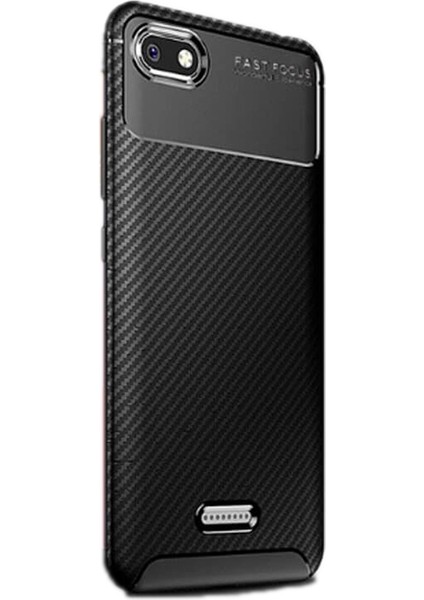Xiaomi Redmi 6A Kılıf Negro Karbon Dizayn Silikon Siyah