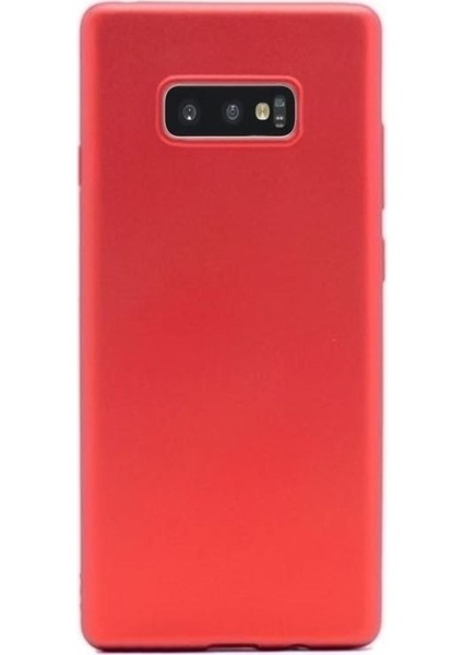 Samsung Galaxy S10E Kılıf Premier Silikon Esnek Arka Koruma Kırmızı