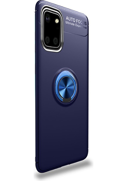 Samsung Galaxy S20 Kılıf Ravel Silikon Yüzüklü Mıknatıslı Lacivert