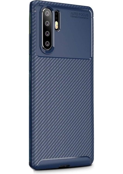 Huawei P30 Pro Kılıf Negro Karbon Dizayn Silikon Lacivert