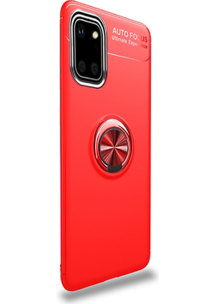 Samsung Galaxy S20 Kılıf Ravel Silikon Yüzüklü Mıknatıslı Kırmızı