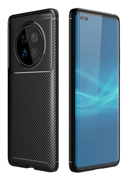 Huawei Mate 40 Pro Kılıf Negro Karbon Dizayn Silikon Siyah