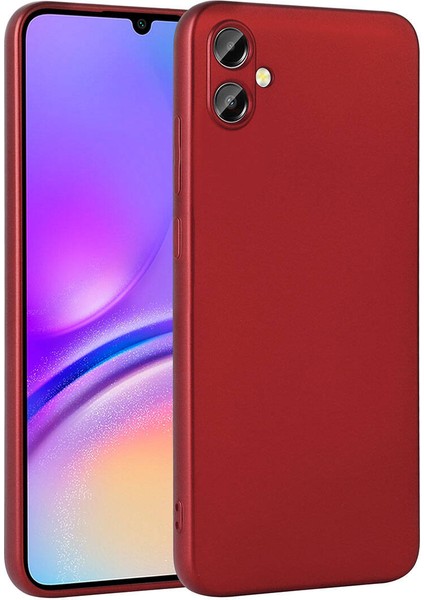 Samsung Galaxy A05 Kılıf Premier Kamera Korumalı Mat Silikon Kırmızı