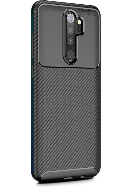 Xiaomi Redmi Note 8 Pro Kılıf Negro Karbon Dizayn Silikon Siyah