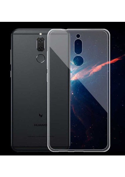 Huawei Mate 10 Lite Kılıf Süper Silikon Lüx Korumalı Şeffaf