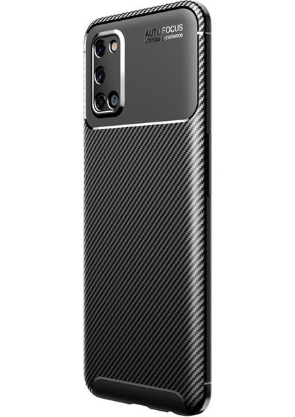 Oppo A92 Kılıf Negro Karbon Dizayn Silikon Siyah